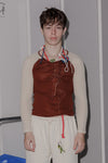 BASERANGE Long-sleeved patchwork top T-shirt series Portugal BAS-TOGN-CG-AU23-SHAOHONG Burned pompom